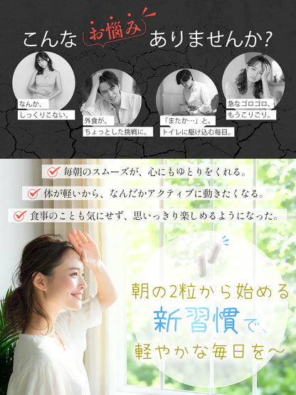 Geneiyo 酪酸菌 サプリ 90億個 乳酸菌 ビフィズス菌 オリゴ糖 食物繊維 イヌリン 菌活 耐酸性カプセル採用 GMP認定工場 120粒60日分