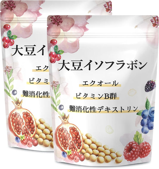 エクオール10mg 大豆イソフラボン 30mg サプリ ビタミンB12 ヒアルロン酸 マカ 高麗人参 GABA α-リポ酸 植物乳酸菌 美容サポート 60日分