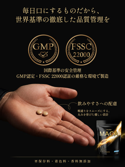 Geneieyo マカ 400mg 亜鉛15mg サプリメント 人参40mg シトルリン トンカットアリ ビタミンB群 GMP認定工場 30日分60粒